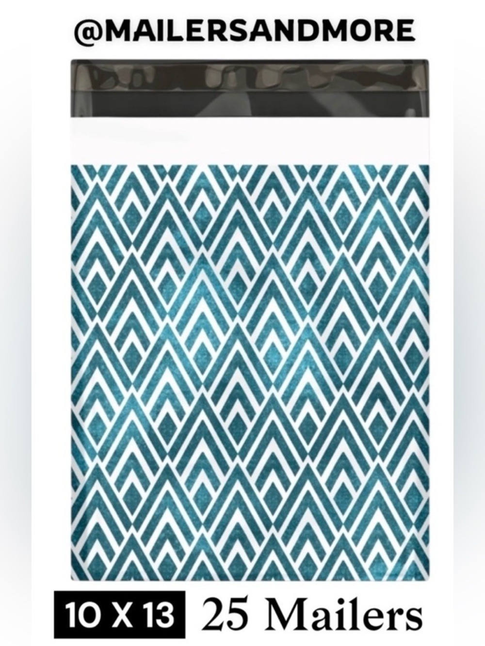 25 10X13 Poly Mailers, Geometric Chevron, Shipping Envelopes PRICE IS FIRM - Picture 2 of 8